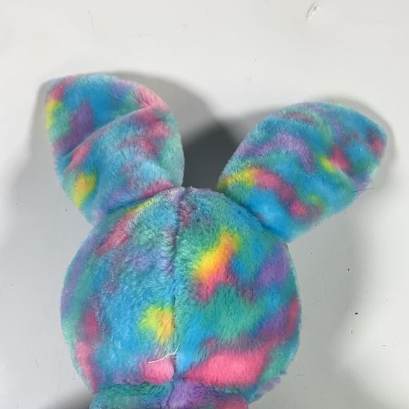 Build A Bear Tie Dye Bunny 21" Plush BAB Blue Purple Pink Stuffed Animal Rabbit - Picture 10 of 11